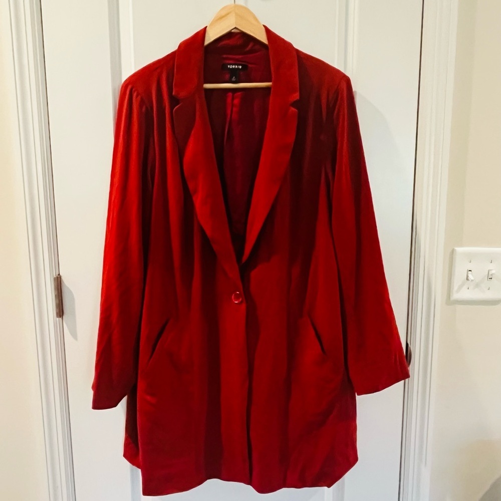 Torrid Vibrant Red Suit Jacket